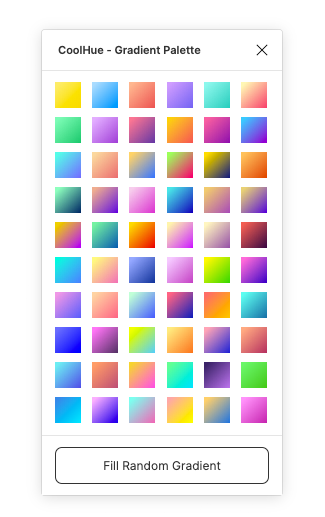 CoolHue Gradient Colors Palette Figma and Sketch App Plugin